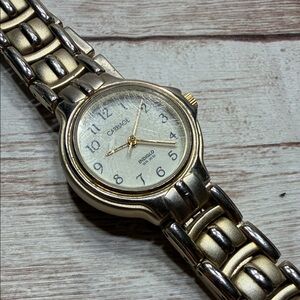 Vintage Carriage Indiglo by Timex Two Tone gold and Silver Watch